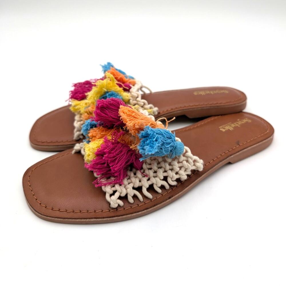 Seychelles Camellia Slide Sandals Open Toe Women's Rainbow Size US7 EU38
